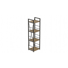 Етажерка 4/34 Ferrum-decor серії Конект 120x34x28 чорний ДСП 16 мм Дуб Артизан
