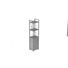 Етажерка 3/34 Ferrum-decor Серії Конект із тумбою 144x34x28 Сірий ДСП Бетон (FD1020)