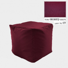 Безкаркасне крісло Пуф Кубик Coolki 45x45 Бордовий Оксфорд 600