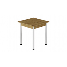 Стіл кухонний Ferrum-decor Агата 75x70x70 Білий ДСП Дуб Артізан 16мм (AGA0034)