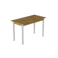 Стіл кухонний Ferrum-decor Маріо 75x120x60 Білий ДСП Дуб Артізан 16мм (MAR0027)