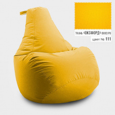 Фото - Безкаркасне крісло мішок груша Coolki XXXL 100x140 Жовтий (Оксфорд 600D PU) Безкаркасне крісло мішок груша Coolki XXXL 100x140 Жовтий (Оксфорд 600D PU)