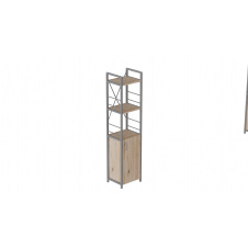 Етажерка 3/34 Ferrum-decor Серії Конект із тумбою 144x34x28 Сірий ДСП Дуб Сан-Маріно (FD1015)