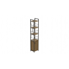 Етажерка 4/34 Ferrum-decor Серії Конект з тумбою 179x34x28 Чорний ДСП Артізан (FD1047)
