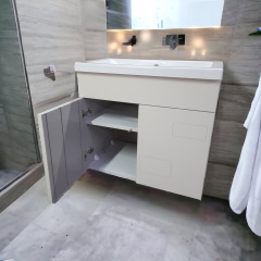 Пластиковая тумба Breez с покрытием HPL 3243 velur The MIX 70 см Олександрія
