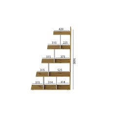 Етажерка Ferrum-decor Стелла 1600x1020x300 Білий метал ДСП Дуб Артізан (STEL020) Покровськ