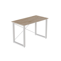 Письмовий стіл Ferrum-decor Драйв 750x1400x700 Білий метал ДСП Дуб Сан-Маріно 16 мм (DRA121) Прилуки