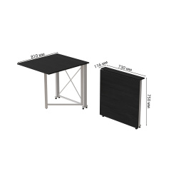 Стол-книжка трансформер Орион 1 Ferrum-decor 750x810x730 Белый металл ДСП Сосна Кембра 16 мм (ORI110) Олександрія
