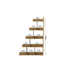 Етажерка Ferrum-decor Стелла 1600x1020x300 Сірий метал ДСП Дуб Артізан (STEL013) Славянск