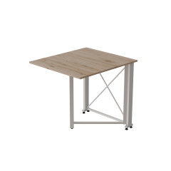 Стол-книжка трансформер Орион 1 Ferrum-decor 750x810x730 Белый металл ДСП Дуб Сан-Марино 16 мм (ORI109) Кам'янка-Дніпровська
