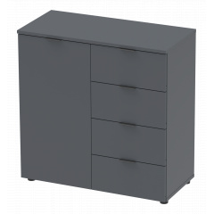 Комод Doros Рон 1 1 фасад 4 шухляди Білий 80х38х81 (41516006) Калуш
