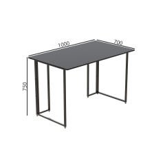 Комп'ютерний стіл Ferrum-decor Ханна 76x100x70 чорний ДСП Сосна Кембра 32мм Лубны