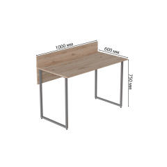 Комп'ютерний стіл Ferrum-decor Скай 75x100x60 сірий ДСП Дуб Сан-Маріно 16мм Балаклія