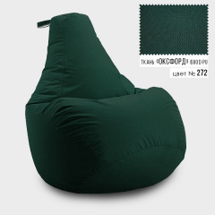 Безкаркасне крісло мішок груша Coolki XXXL 100x140 Темно-Зелений (Оксфорд 600D PU) Киев