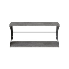 Настінна полиця Ferrum-decor Букін 330x700x240 метал Сірий ДСП Бетон 16 мм (BUK0063) Гуляйполе