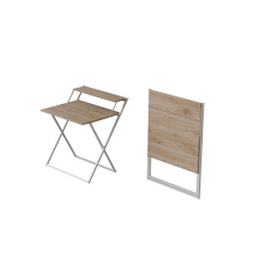 Стол трансформер Компакт 2 Ferrum-decor 750x790x720 Белый металл ДСП Дуб Сан-Марино 16 мм (KOM209) Чернівці