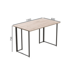Комп'ютерний стіл Ferrum-decor Ханна 75x100x60 чорний ДСП Дуб Сан-Маріно 16мм Павлоград