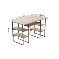 Комп'ютерний стіл Ferrum-decor Тім 75x120x60 чорний ДСП Дуб Сан-Маріно 16мм Хмельницький
