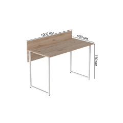 Комп'ютерний стіл Ferrum-decor Скай 75x100x60 білий ДСП Дуб Сан-Маріно 32мм Конотоп
