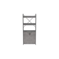 Етажерка 3/60 Ferrum-decor Серії Конект із тумбою 144x60x28 Сірий ДСП Бетон (FD1041) Одесса