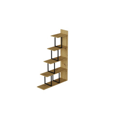 Етажерка Ferrum-decor Стелла 1600x1020x300 Чорний метал ДСП Дуб Артізан (STEL006) Кам'янське