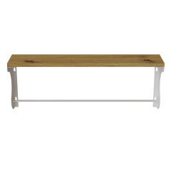 Полиця настінна Ferrum-decor Юзібі 270x600x150 метал Білий ДСП Дуб Артізан 16 мм (UZI0034) Киев