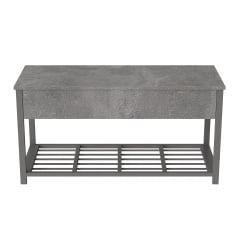 Банкетка з ящиком Ferrum-decor Дрейк 2 550x1200x400 метал Сірий ДСП Бетон 16 мм (DRE0042) Покровск