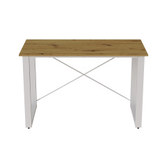 Письмовий стіл Ferrum-decor Драйв 750x1200x700 Білий метал ДСП Дуб Артізан 16 мм (DRA104) Херсон