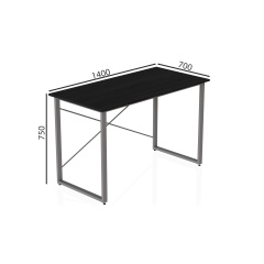 Комп'ютерний стіл Ferrum-decor Дейв 75x140x70 сірий ДСП Сосна Кембра 16мм Виноградов