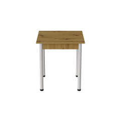 Стіл кухонний Ferrum-decor Агата 75x80x80 Білий ДСП Дуб Артізан 16мм (AGA0041) Куйбишеве
