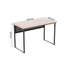 Комп'ютерний стіл Ferrum-decor Майк 75x100x60 чорний ДСП Дуб Сан-Маріно 32мм Виноградів