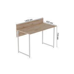 Комп'ютерний стіл Ferrum-decor Скай 75x140x60 білий ДСП Дуб Сан-Маріно 32мм Кривий Ріг