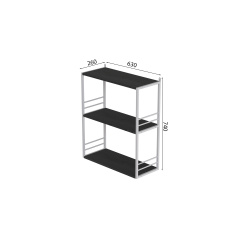 Книжкова полиця універсальна Ferrum-decor Стім 2 74x63x26 білий ДСП Сосна Кембра 16мм (XK00048) Одесса