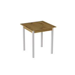 Стіл кухонний Ferrum-decor Дієго 75x70x70 Білий ДСП Дуб Артізан 16мм (DIE0034) Ирпень