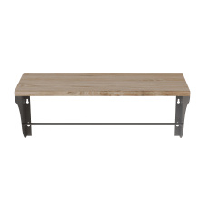 Полиця настінна Ferrum-decor Комфі 260x600x240 метал Сірий ДСП Дуб Сан-Маріно 16 мм (KOM0037) Ворожба