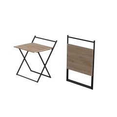 Стол трансформер Компакт 1 Ferrum-decor 750x790x720 Черный металл ДСП Дуб Сан-Марино 16 мм (KOM102) Черкассы