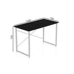 Комп'ютерний стіл Ferrum-decor Дейв 75x120x70 білий ДСП Сосна Кембра 32мм Ізюм
