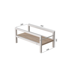 Підставка для системного блоку Ferrum-decor Нікі 21x24x45 Білий ДСП Дуб Сан-Маріно 16мм (NIK0009) Киев