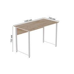 Комп'ютерний стіл Ferrum-decor Курт 75x140x70 білий ДСП Дуб Сан-Маріно 16мм Михайловка