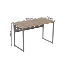 Комп'ютерний стіл Ferrum-decor Майк 75x100x70 сірий ДСП Дуб Сан-Маріно 32мм Хмельницький