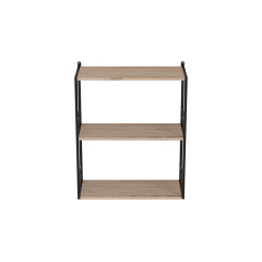 Книжкова полиця універсальна Ferrum-decor Стім 2 74x63x26 чорний ДСП Дуб Сан-Маріно 16мм (XK00038) Херсон