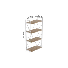 Етажерка Ferrum-decor Конект 120x60x28 см Дуб Сан-Маріно (XK00206) Ужгород