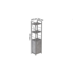 Етажерка 3/34 Ferrum-decor Серії Конект із тумбою 144x34x28 Сірий ДСП Бетон (FD1020) Полтава
