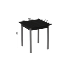 Стіл кухонний Ferrum-decor Агата 75x70x70 Сірий ДСП Сосна Кембра 16мм (AGA0059) Лосинівка