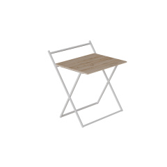 Стол трансформер Компакт 1 Ferrum-decor 750x790x720 Белый металл ДСП Дуб Сан-Марино 16 мм (KOM109) Київ