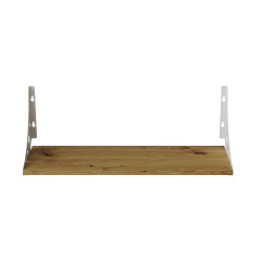 Полиця настінна Ferrum-decor Ханді 2 240x500x240 метал Білий ДСП Дуб Артізан 16 мм (XND0013) Київ