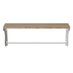 Полиця настінна Ferrum-decor Юзібі 270x600x150 метал Білий ДСП Дуб Сан-Маріно 16 мм (UZI0030) Краматорск
