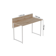Комп'ютерний стіл Ferrum-decor Скай 75x120x70 білий ДСП Дуб Сан-Маріно 32мм Шостка