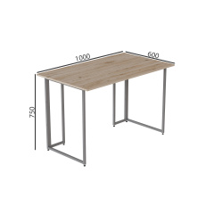 Комп'ютерний стіл Ferrum-decor Ханна 75x100x60 сірий ДСП Дуб Сан-Маріно 32мм Чернівці
