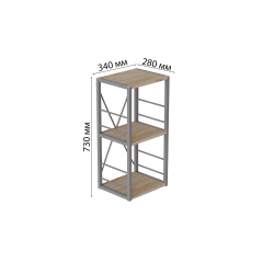 Етажерка Ferrum-decor Конект 73x34x28 см Дуб Сан-Маріно (XK00266) Чернівці